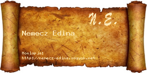 Nemecz Edina névjegykártya