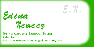 edina nemecz business card